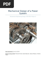 Mechanical Design of A Power System