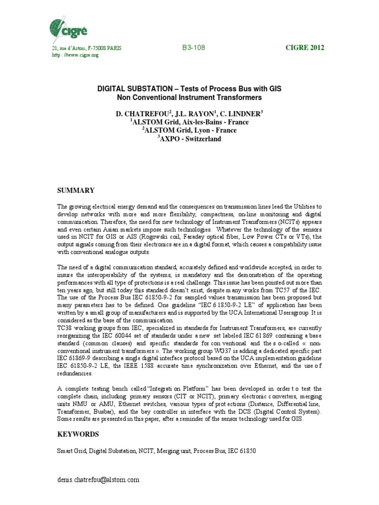 Digital Substation NCIT Testing Overview | PDF | Electrical Substation ...