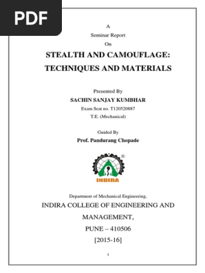 Stealth & Military Camouflage: Techniques & Materials 