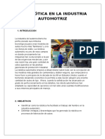 La Robótica en La Industria Automotriz