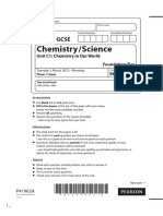 Chemistry Foundation Question Paper March 2013