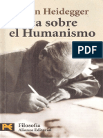 Carta Sobre El Humanismo 2000 Alianza