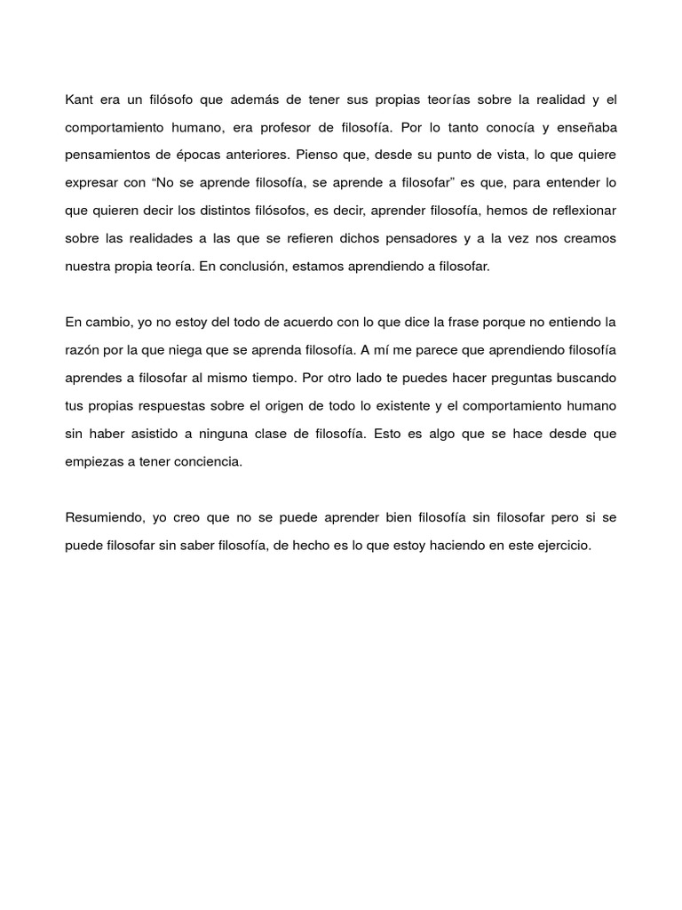Não Se Aprende Filosofia Mas A Filosofar