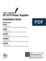 DC CCTV Power Supplies Installation Guide: Sav4D Sav9D Sav18D Sav182D Sav36D