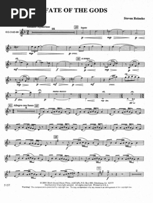 Fate of The Gods (Clarinet) | PDF