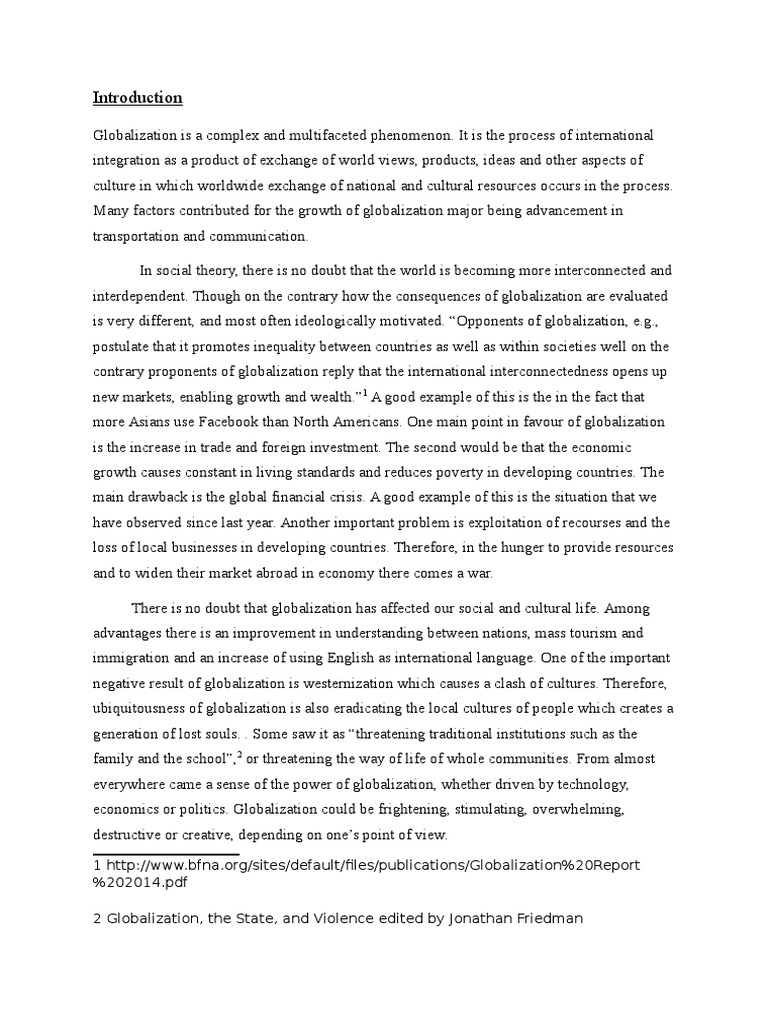 Impact of Globalization | PDF | Economic Growth | Economic Globalization