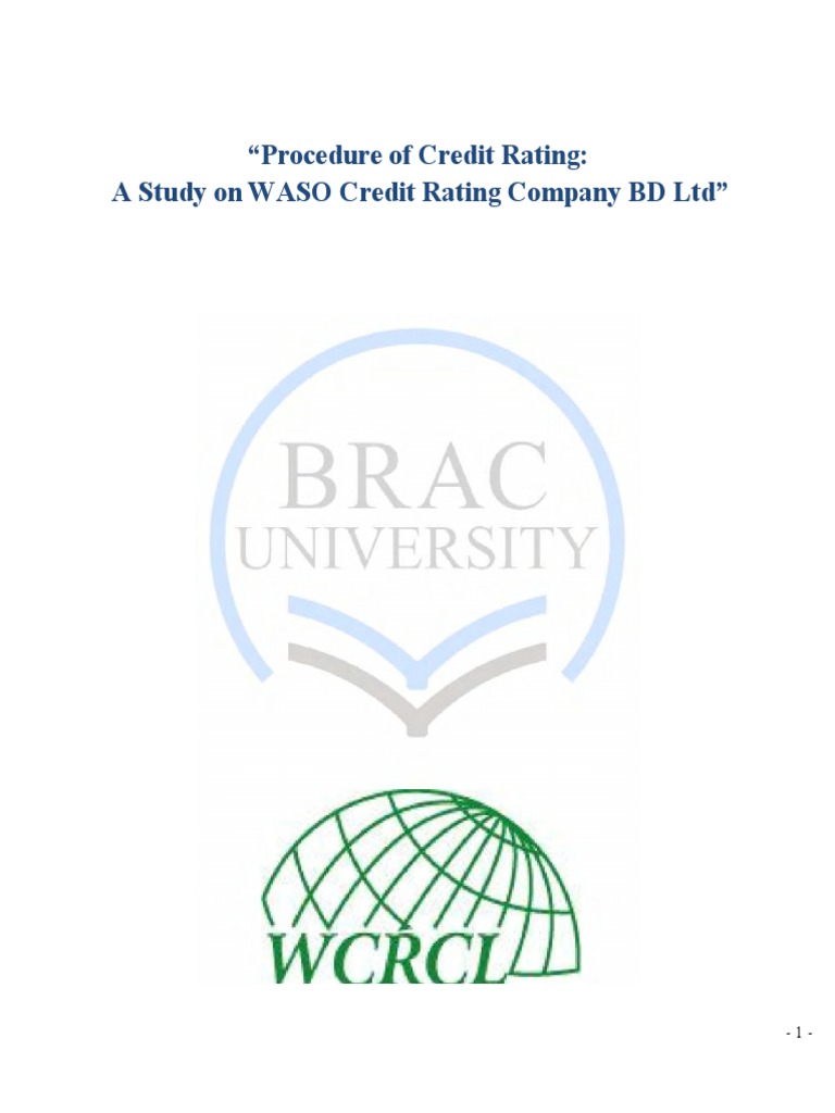 WASO Credit Rating Procedures Overview | PDF | Credit Rating | Credit ...