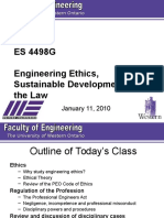 ES 4498G Engineering Ethics, Sustainable Development and The Law