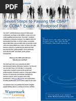 CBAP CCBA Certification Foolproof Plan