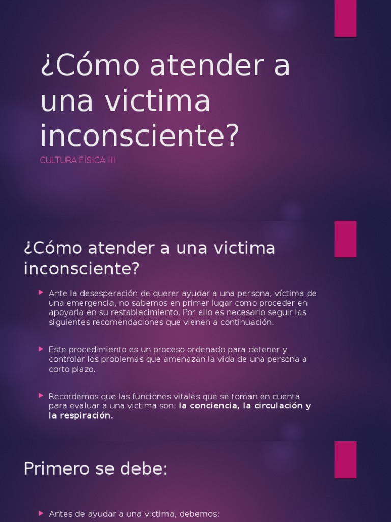 Atención a víctima inconsciente y respiración | PDF | Legumbres | Salud ...