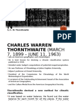 Climate Classificatio N: by C. W. Thornthwaite