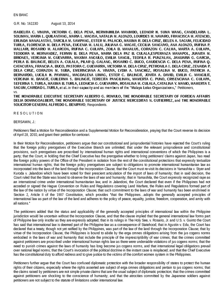 Vinuya vs executive secretary pdf certiorari lawsuit