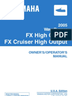 2005 Yamaha Waverunner FX High Output Operator manual