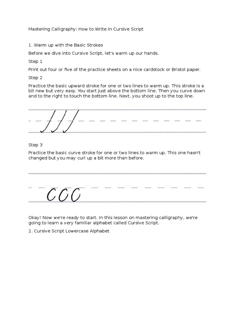 Write in Cursive Script | PDF | Calligraphy | Letter Case