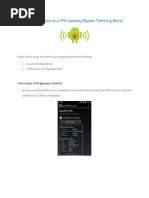 Android Phone As A VPN Gateway (Bypass Tethering Block)