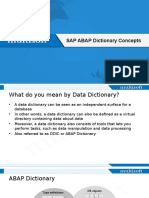 SAP ABAP Dictionary Concepts