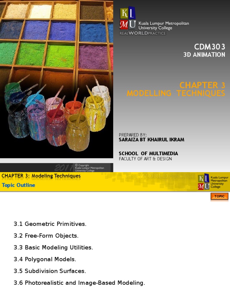 3D Animation - Chapter 3 | PDF | 3 D Modeling | Rendering (Computer ...