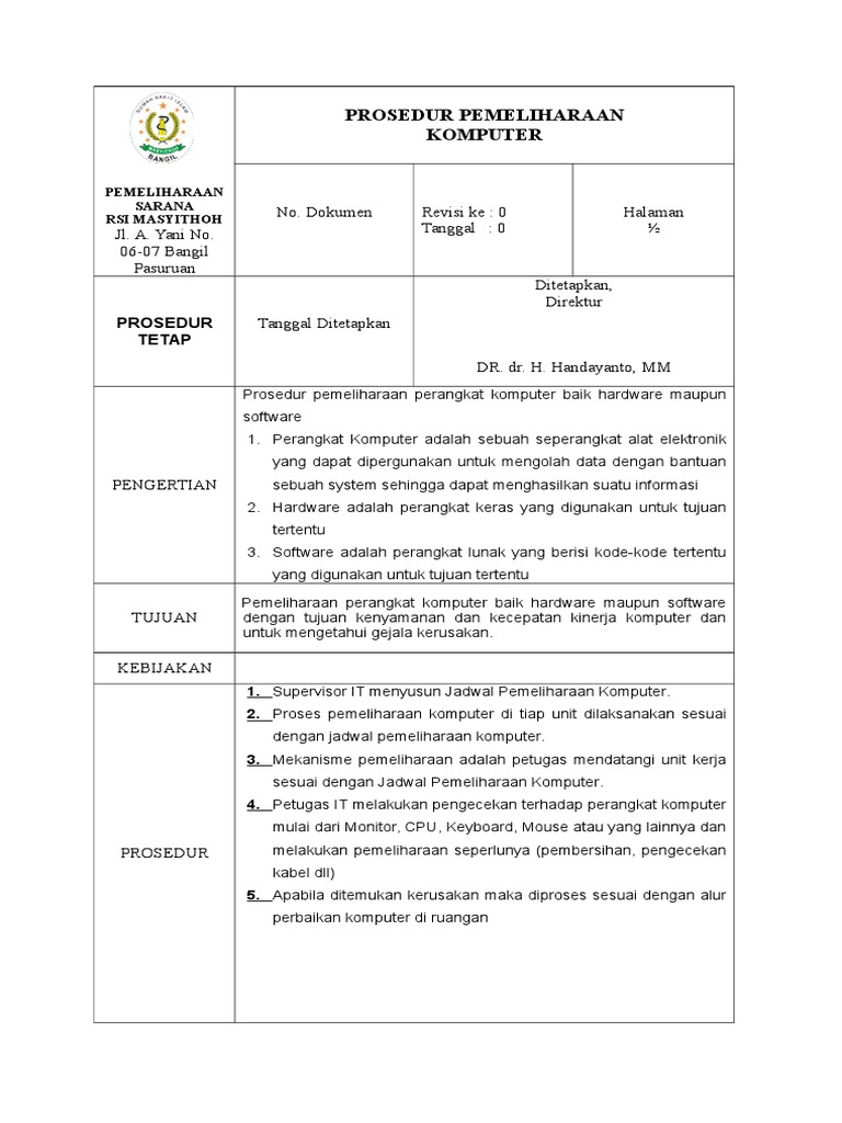 Spo Pemeliharaan Komputer Pdf