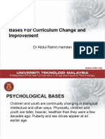 Nota Kuliah-Bases for Curriculum Change and Improvement