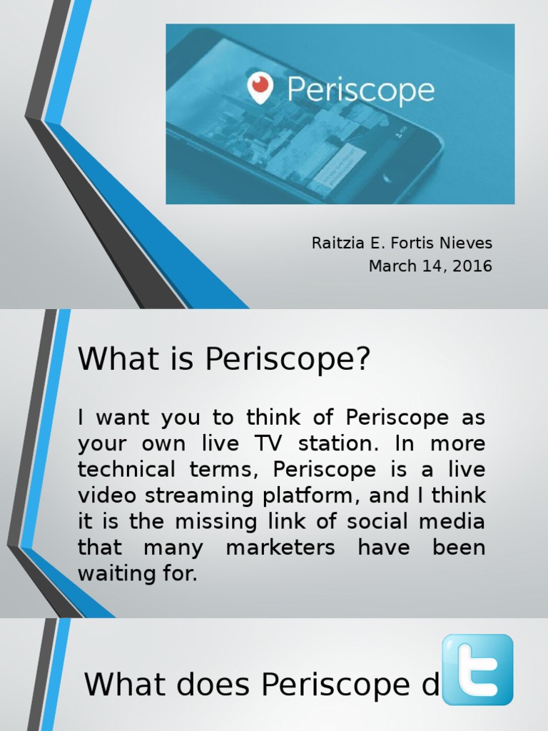 Periscope: Live Video Streaming Guide | PDF