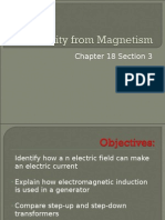 Electricity From Magnetism CH 18.3 8th