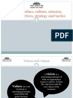 Cima Edition 18 Vision, Values, Culture, Mission, Aims, Objectives, Strategy and Tactics