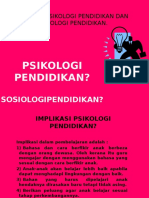 Implikasi Psikologi Pendidikan Dan Sosiologi Pendidikan