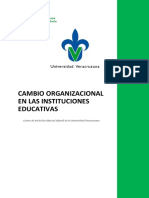 Cambio Organizaycional en Las Instituciones Educativas