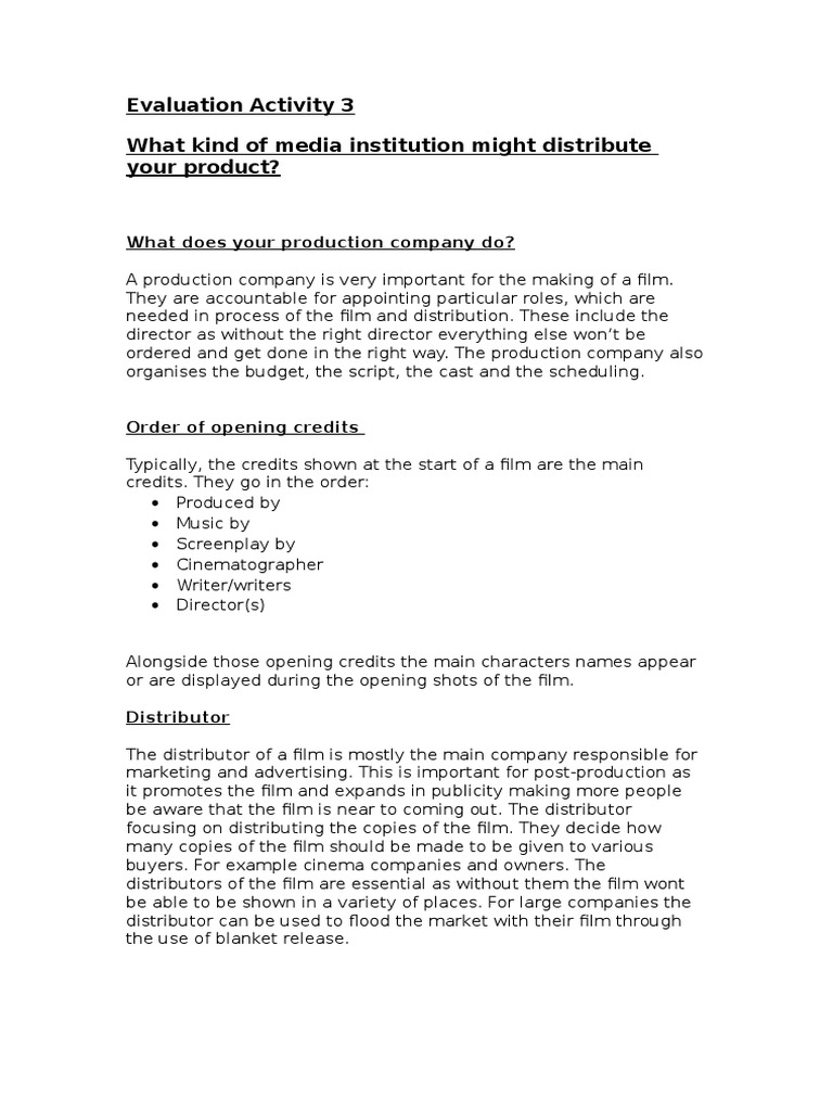 Film Distribution Strategies for Low-Budget Thrillers | PDF