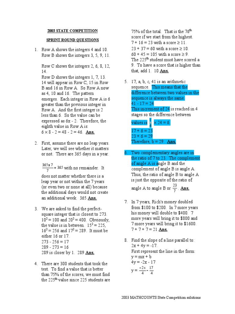 State 2003 Mathcounts PDF Triangle Fraction (Mathematics)