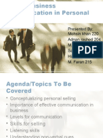 Role of Business Communication in Personal Selling