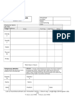 Lost and Found Timesheet