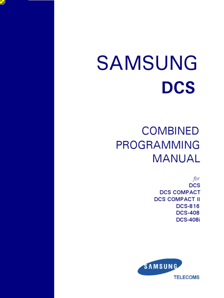 Samsung DCS 816 Programming Manual Version 2 | Voicemail | Telephone  Numbering Plan