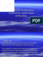 Bloqueo Sub Dural