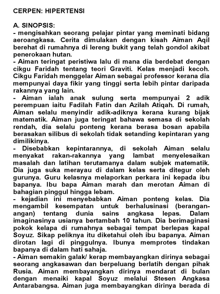 Cerpen Hipertensi Pdf