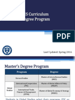 2016-1 Intro to GSIS Curriculum for MA Program