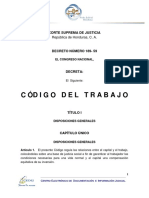 Código hondureño  Del Trabajo (2015)