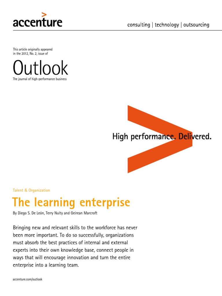accentureoutlookthelearningenterprise Digital & Social Media