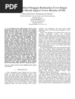 Download Klasifikasi Keluhan Pelanggan Berdasarkan Tweet Dengan Menggunakan Metode Support Vector Machine SVM by Rhiantys Wiwid SN305790111 doc pdf