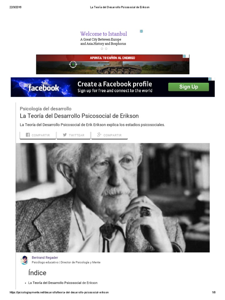 La Teoría Del Desarrollo Psicosocial de Erikson Memoria