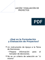 Formulacion y Evaluacion de Proyectos