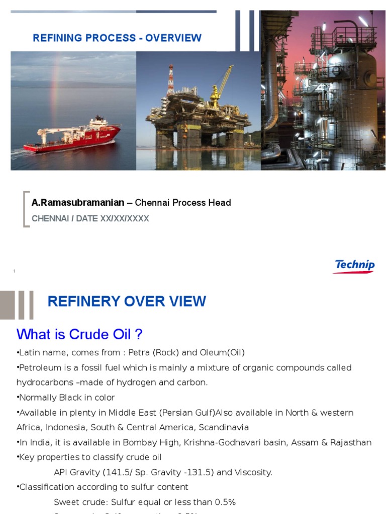 Crude Oil Refining Overview | PDF | Oil Refinery | Cracking (Chemistry)