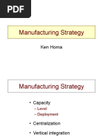 Manufacturing Strategy: Ken Homa