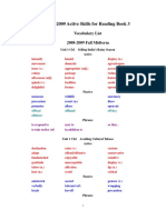 2008 Word List Active Skills Book3