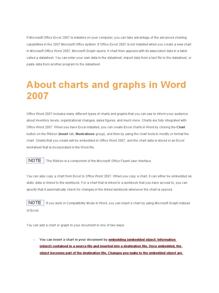About Charts and Graphs in Word 2007: You Can Insert A Chart in Your ...