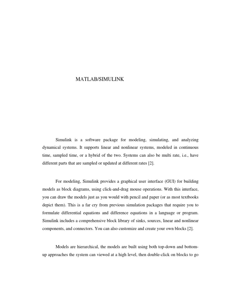 Matlab Simulink Blocks | PDF | Matlab | Simulation image.