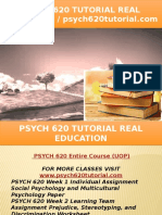 PSYCH 620 TUTORIAL Real Education