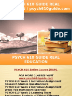 PSYCH 610 GUIDE Real Education