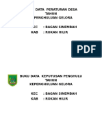 Buku Data Peraturan Desa