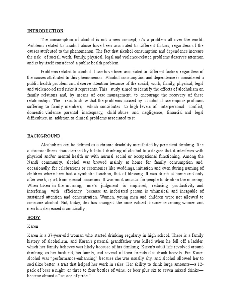 Effects of Alcoholism on Family Dynamics | PDF | Alcoholism | Alcohol Abuse